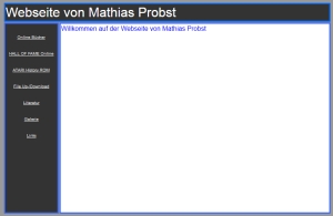 Mathias Probst homepage Mathias Probst homepage